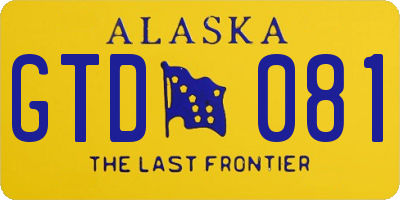 AK license plate GTD081