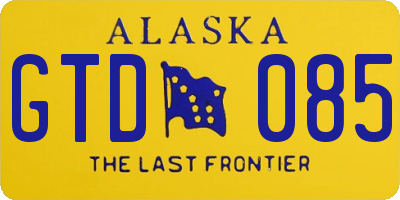 AK license plate GTD085