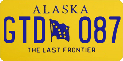 AK license plate GTD087