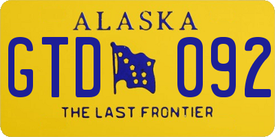 AK license plate GTD092