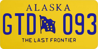 AK license plate GTD093