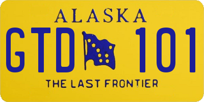 AK license plate GTD101