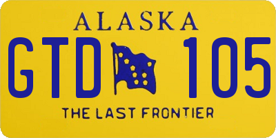 AK license plate GTD105