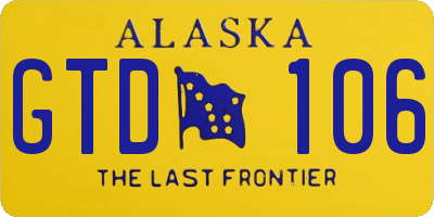 AK license plate GTD106