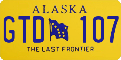 AK license plate GTD107