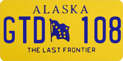 AK license plate GTD108