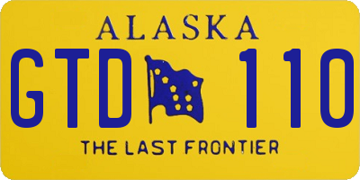 AK license plate GTD110