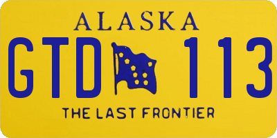 AK license plate GTD113