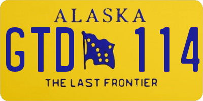 AK license plate GTD114