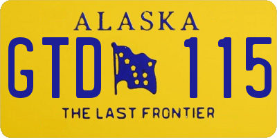 AK license plate GTD115