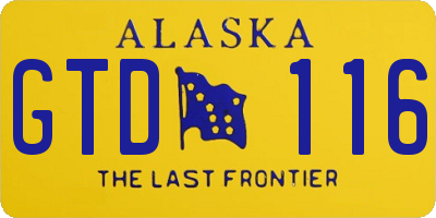 AK license plate GTD116