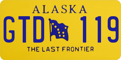 AK license plate GTD119