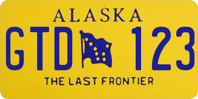 AK license plate GTD123