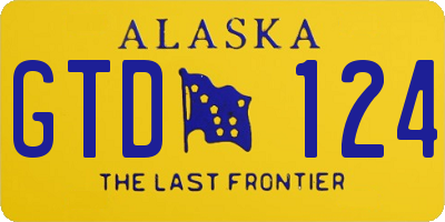 AK license plate GTD124