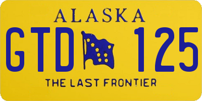 AK license plate GTD125