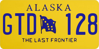 AK license plate GTD128