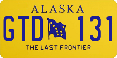 AK license plate GTD131