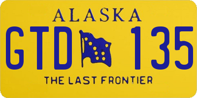 AK license plate GTD135