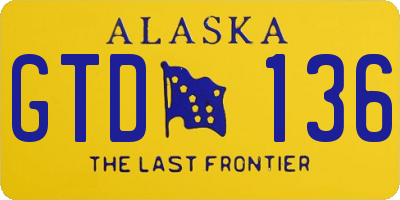 AK license plate GTD136