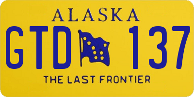 AK license plate GTD137