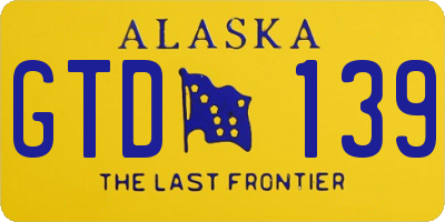 AK license plate GTD139