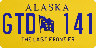 AK license plate GTD141