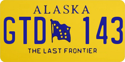 AK license plate GTD143