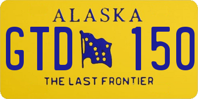 AK license plate GTD150