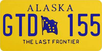 AK license plate GTD155