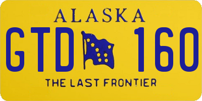 AK license plate GTD160