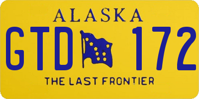 AK license plate GTD172