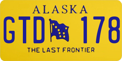 AK license plate GTD178