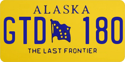 AK license plate GTD180