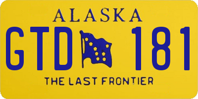 AK license plate GTD181