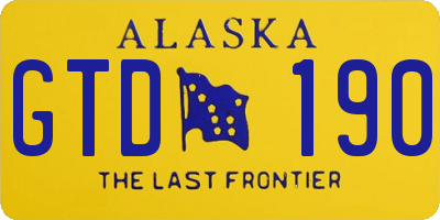 AK license plate GTD190