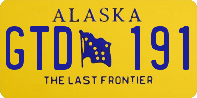 AK license plate GTD191