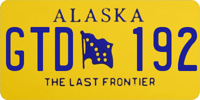 AK license plate GTD192