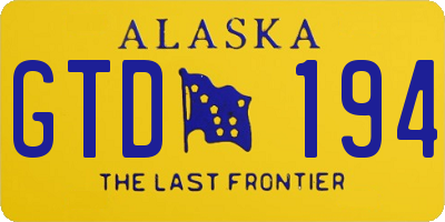 AK license plate GTD194