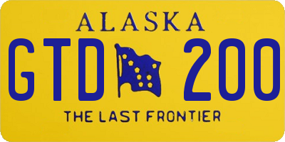 AK license plate GTD200