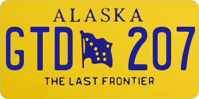 AK license plate GTD207