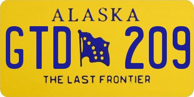 AK license plate GTD209