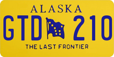 AK license plate GTD210