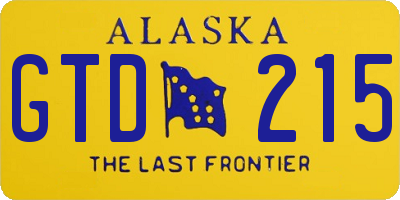 AK license plate GTD215
