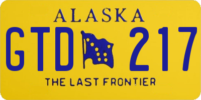 AK license plate GTD217