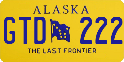 AK license plate GTD222