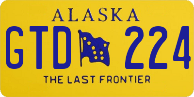 AK license plate GTD224