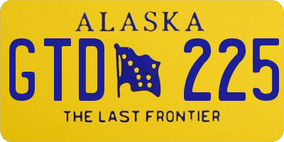 AK license plate GTD225