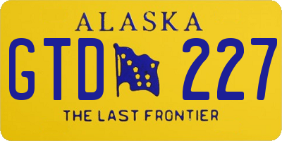 AK license plate GTD227