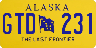 AK license plate GTD231