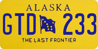 AK license plate GTD233